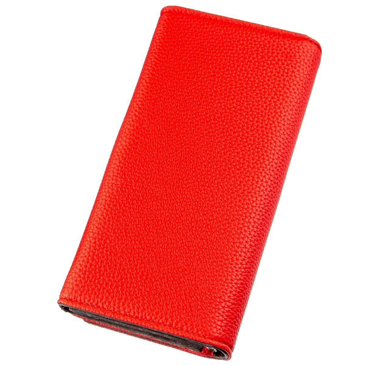 Кошелек женский из зернистой экокожи KIVI Красный