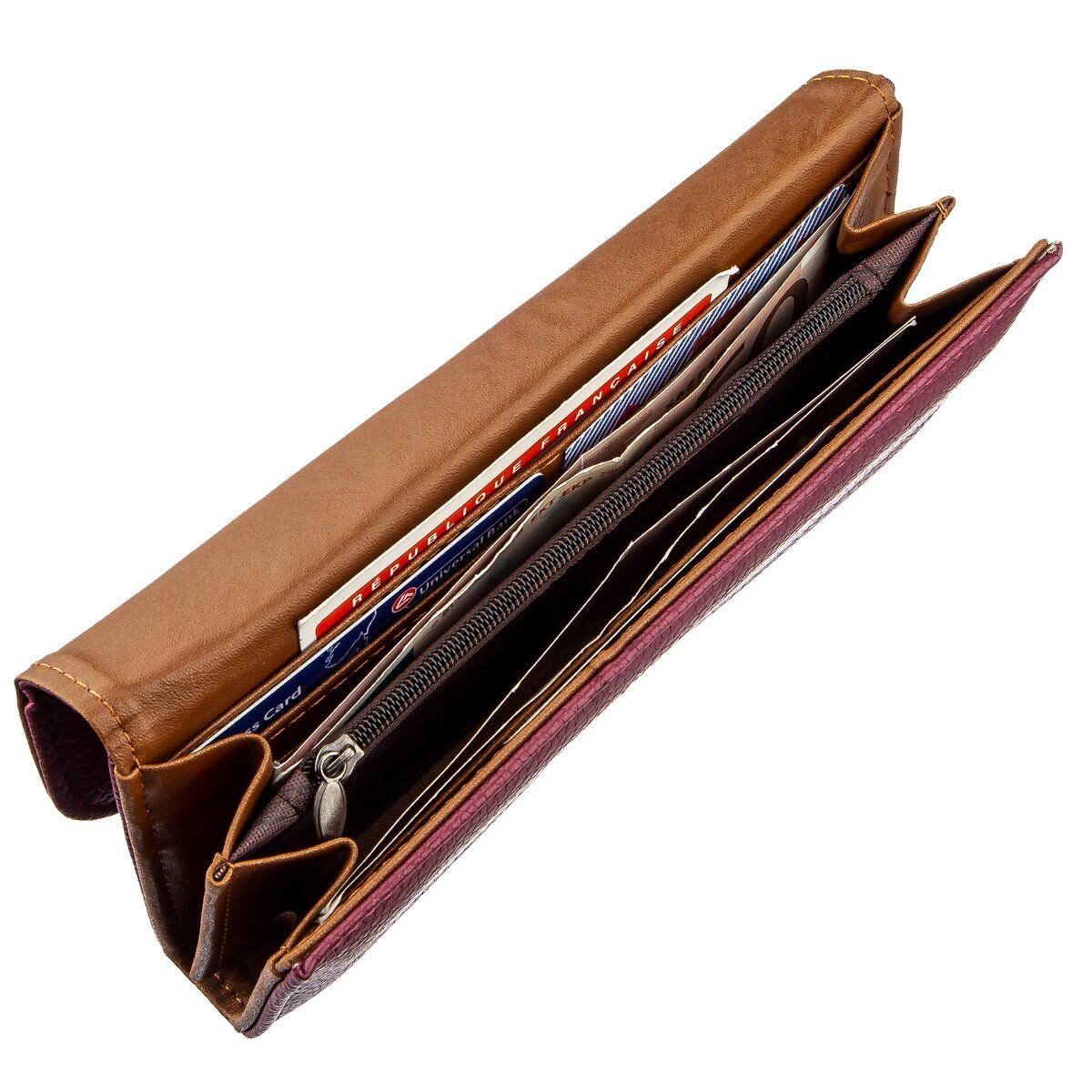 Кошелек женский из экокожи флотар KIVI Малиновый