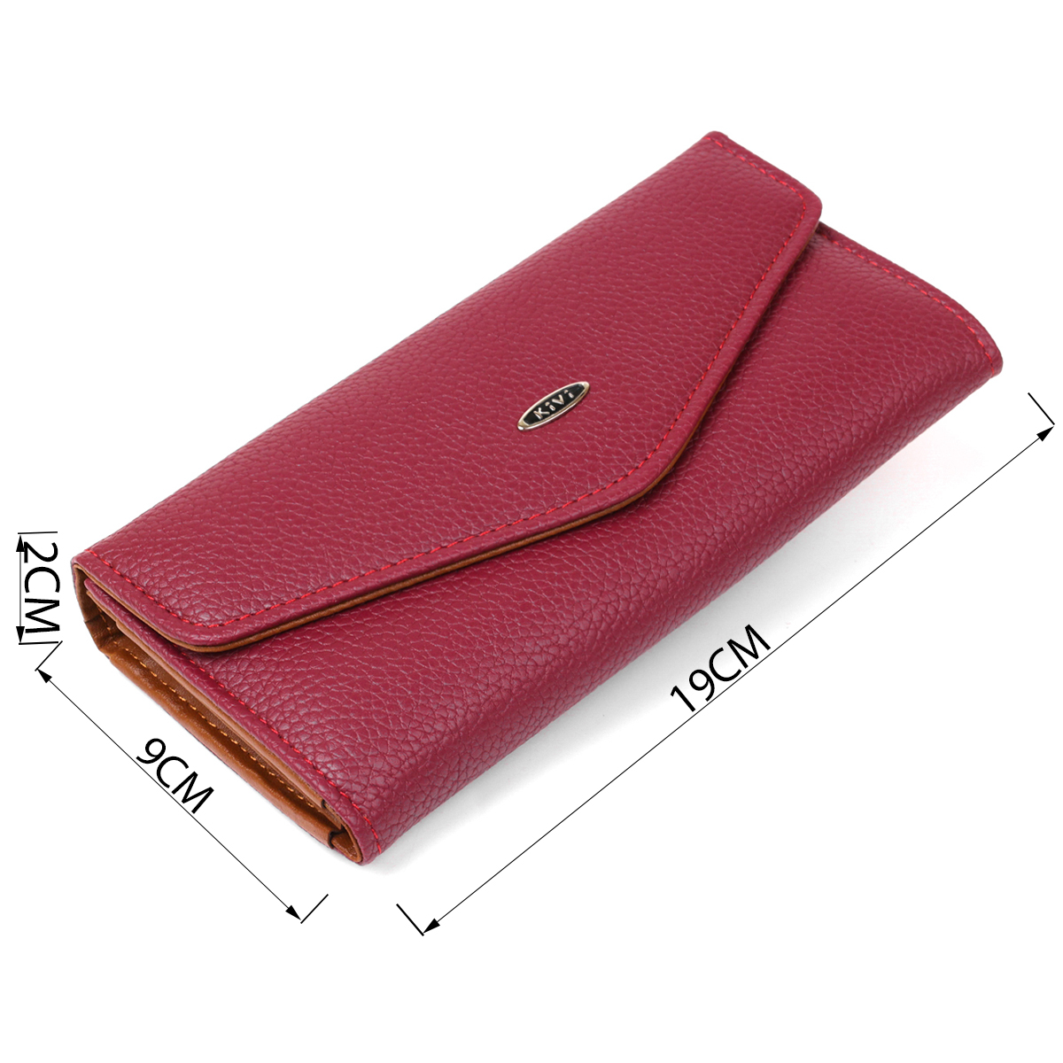 Кошелек женский из экокожи флотар KIVI Малиновый