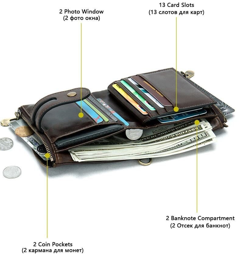 Гаманець універсальний Vintage Темно-коричневий