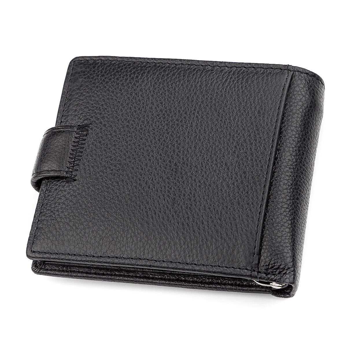 Мужской кошелек ST Leather (ST-) с зажимом для денег Черный