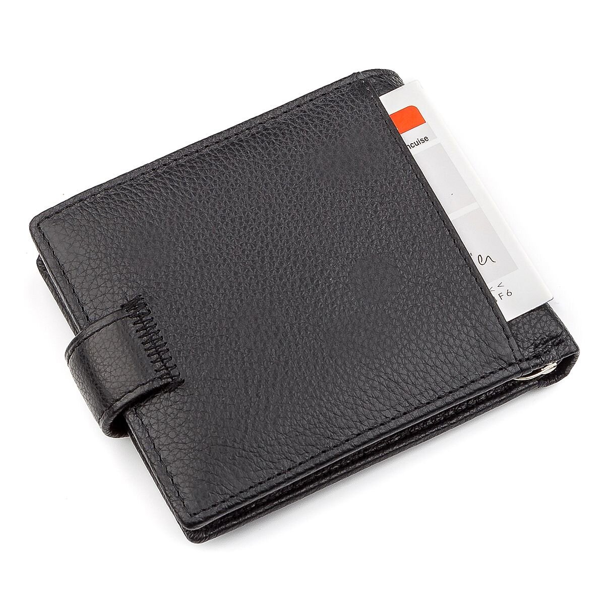 Мужской кошелек ST Leather (ST-) с зажимом для денег Черный