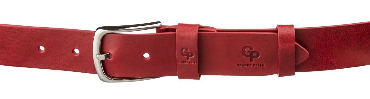 Ремінь жіночий шкіряний GRANDE PELLE Червоний