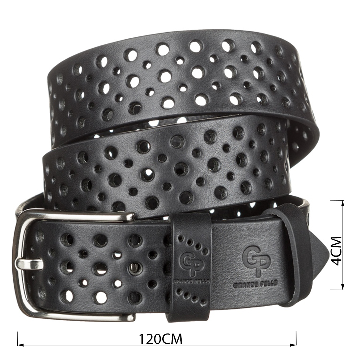 Ремінь чоловічий Grande Pelle джинсовий Чорний