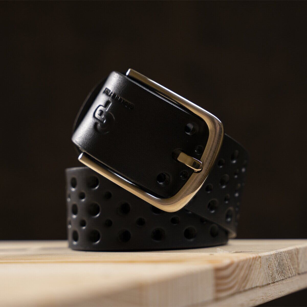 Ремінь чоловічий Grande Pelle джинсовий Чорний