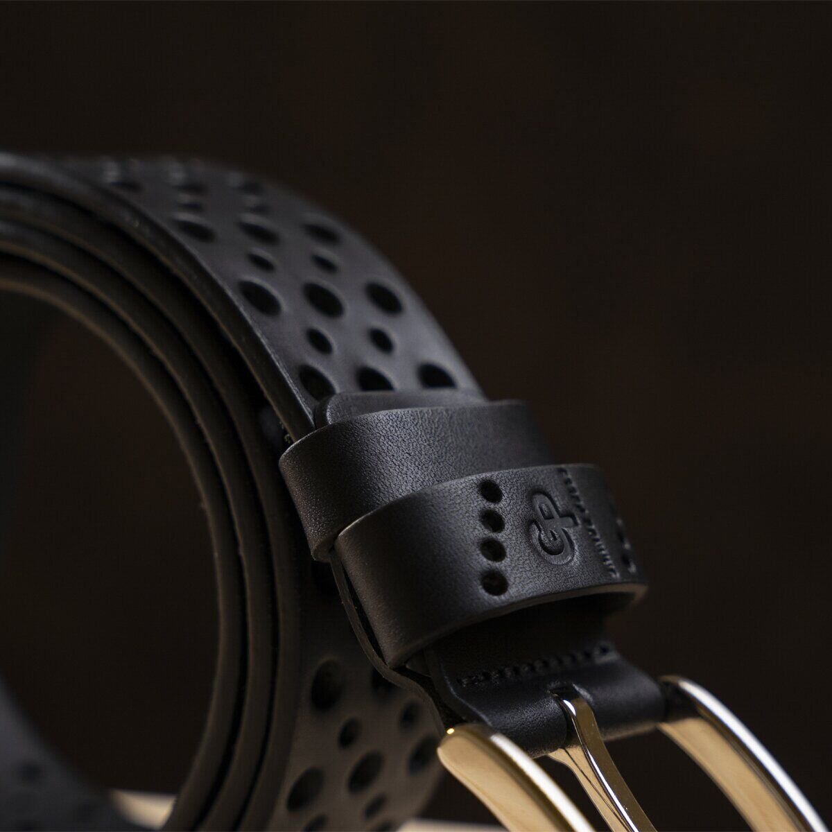 Ремінь чоловічий Grande Pelle джинсовий Чорний