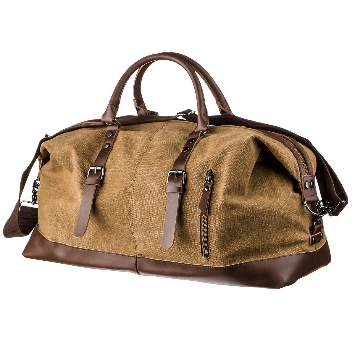 Дорожня сумка текстильна велика Vintage Пісочна