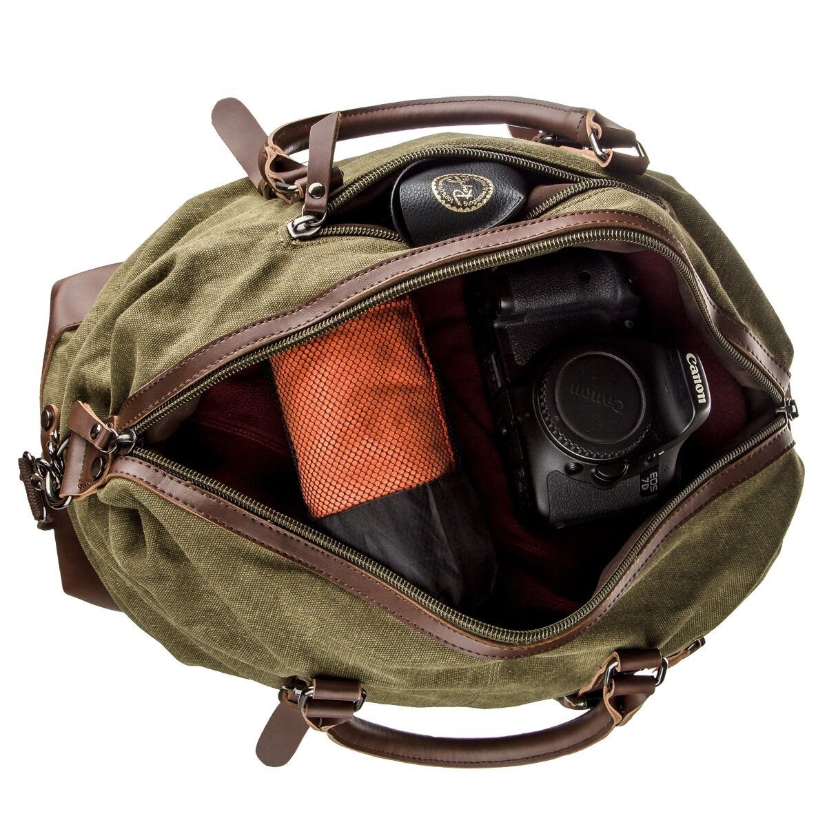 Дорожня сумка текстильна Vintage Зелена