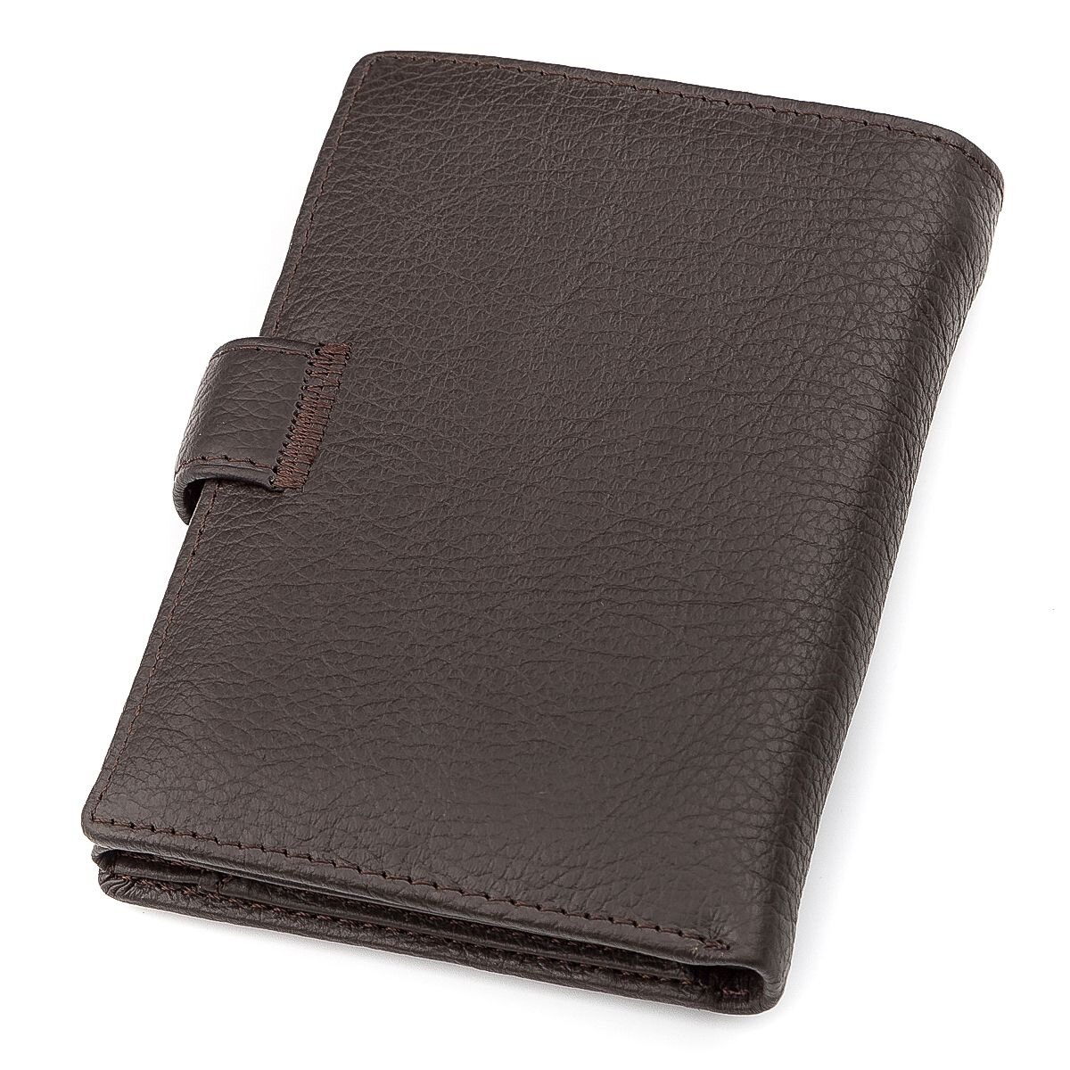 Чоловічий гаманець ST Leather (ST) вертикальний Коричневий