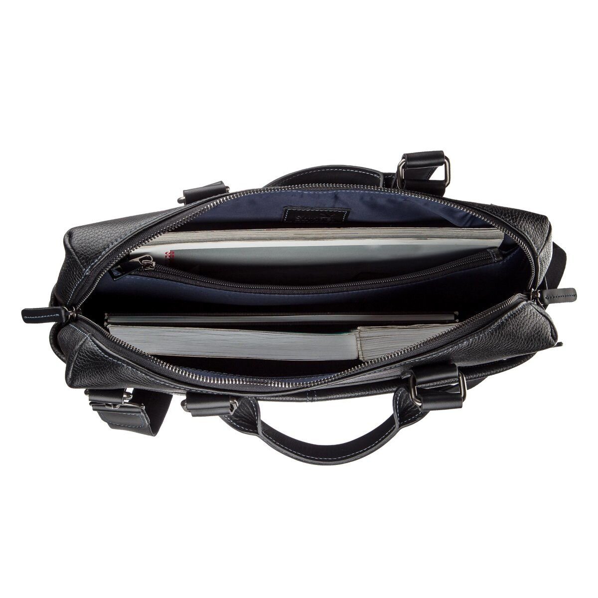 Сумка для ноутбука из кожи флотар SHVIGEL Черная