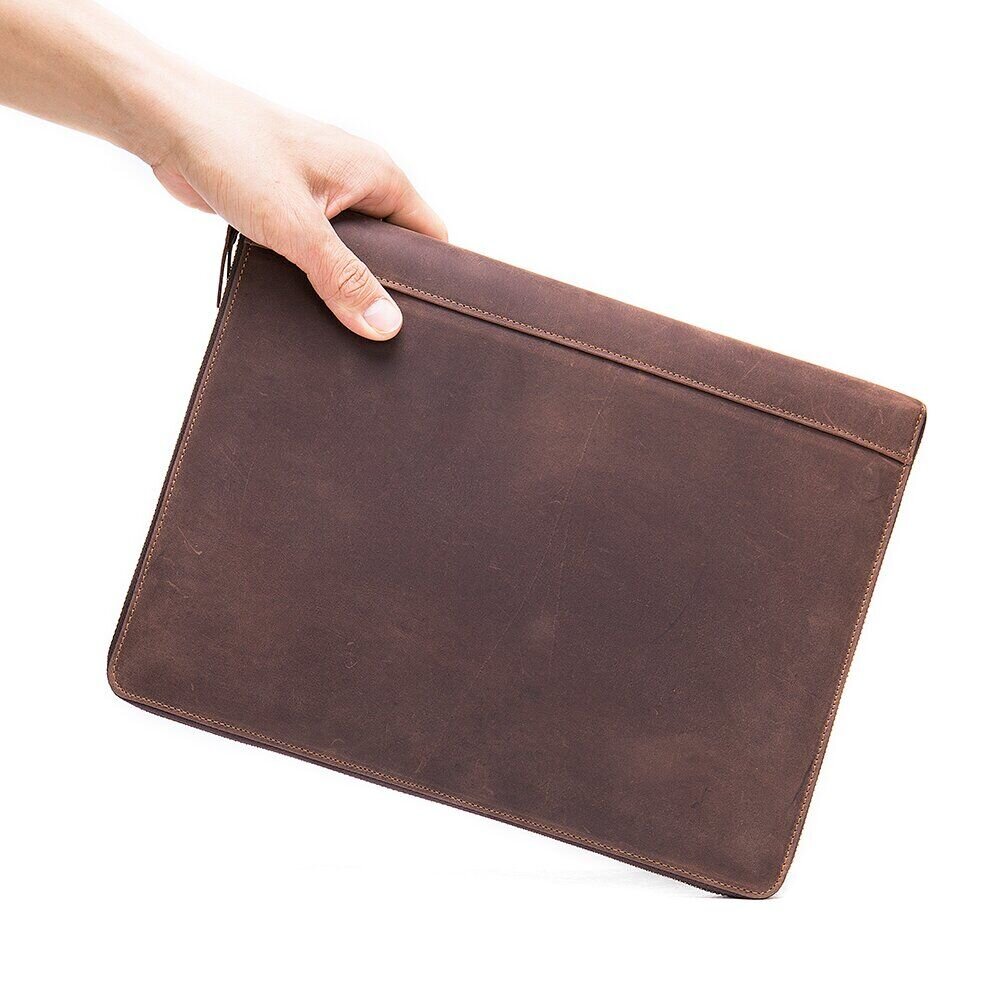 Мужская папка органайзер для документов матовая Vintage Коричневая