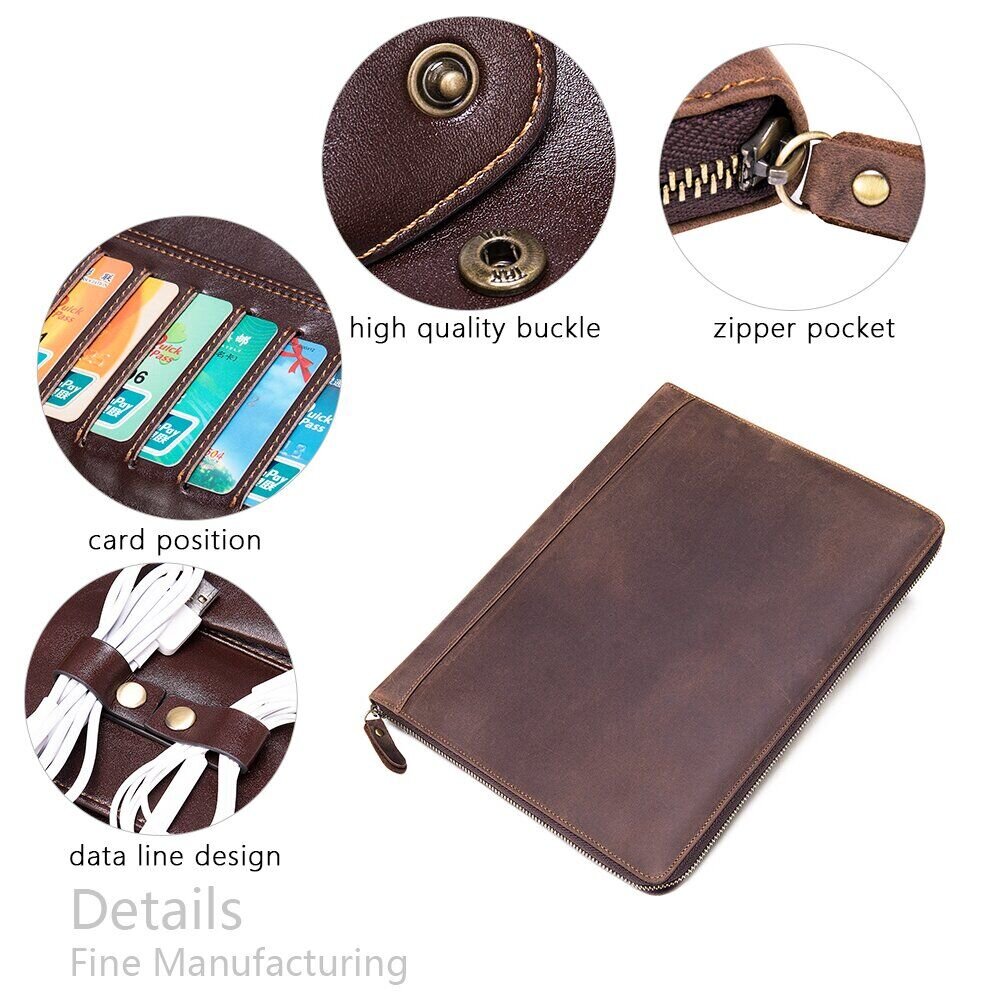 Мужская папка органайзер для документов матовая Vintage Коричневая