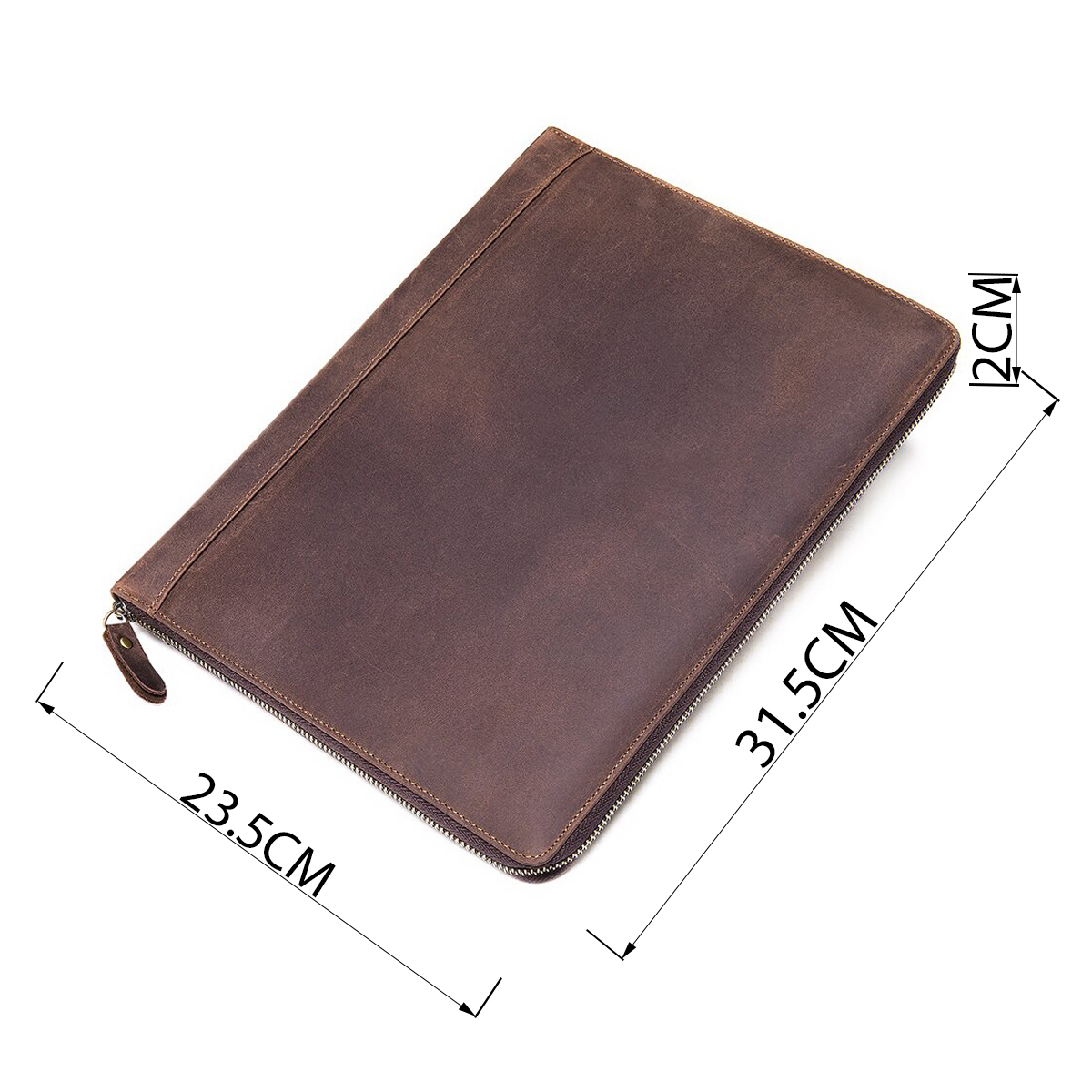 Мужская папка органайзер для документов матовая Vintage Коричневая