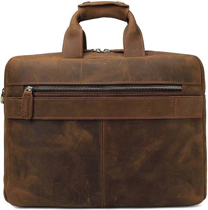 Сумка Vintage из натуральной винтажной кожи Коричневая