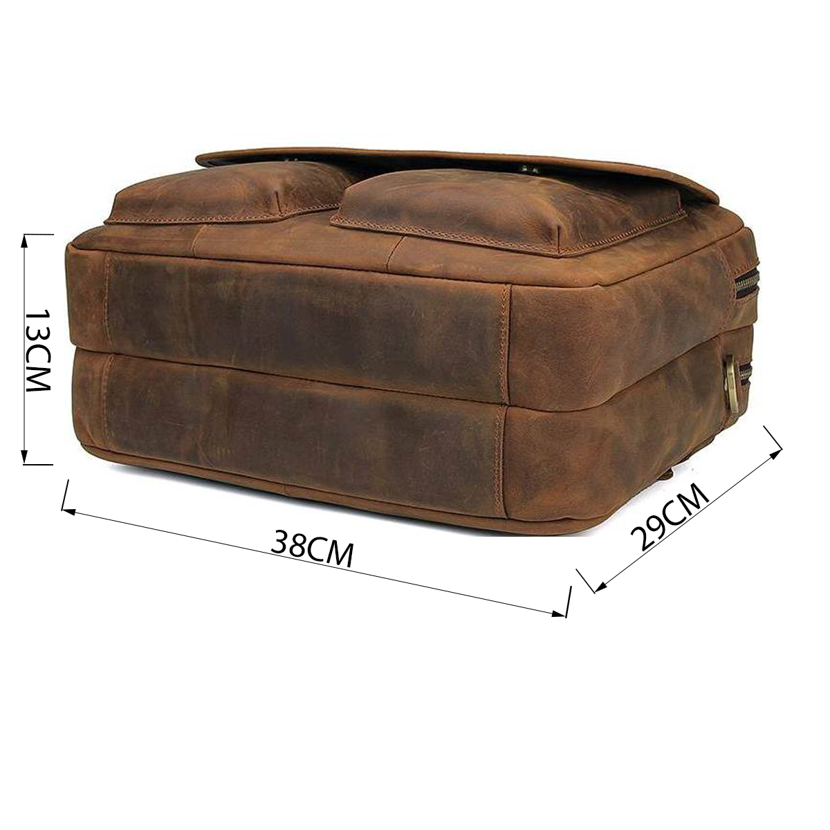 Сумка Vintage из натуральной винтажной кожи Коричневая