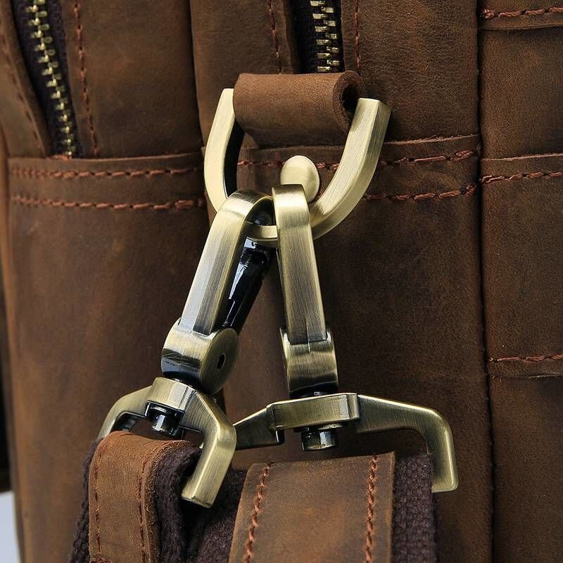 Сумка Vintage из натуральной винтажной кожи Коричневая