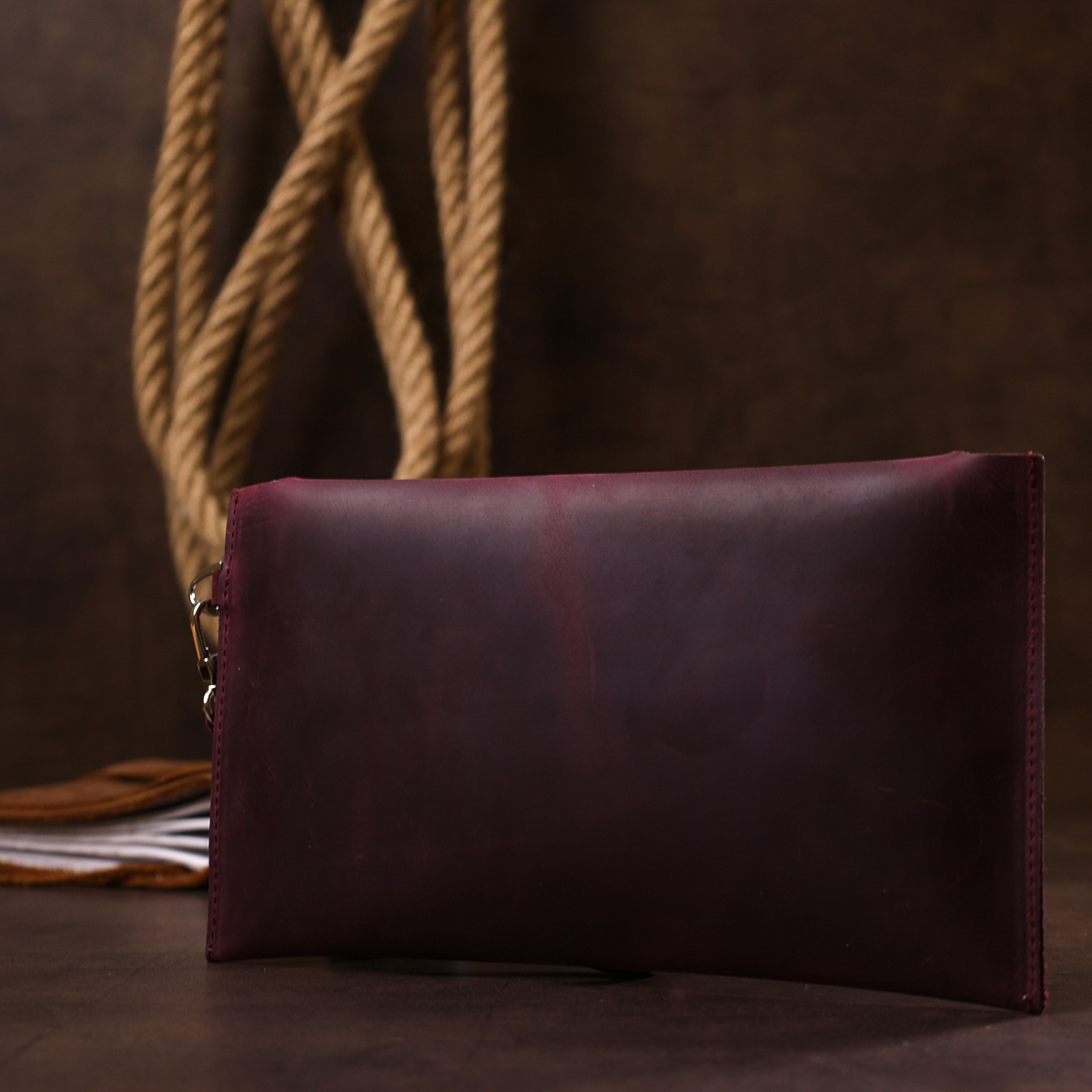 Вінтажна жіноча тревел-косметичка Shvigel Бордовий