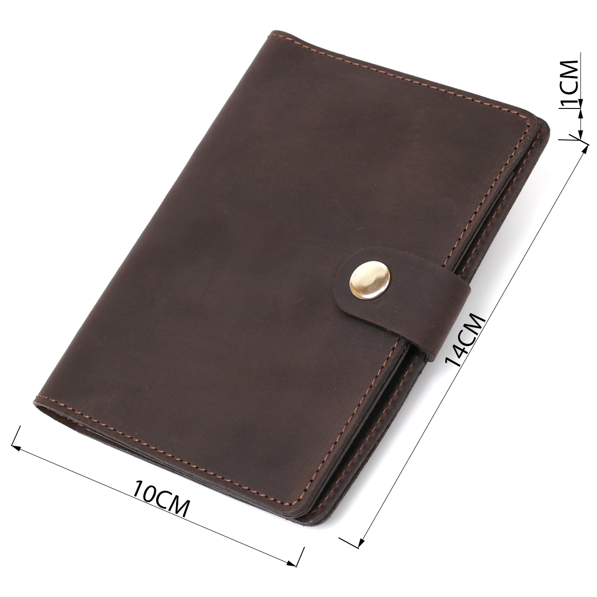 Вінтажний матовий шкіряний тревел-кейс Shvigel Коричневий