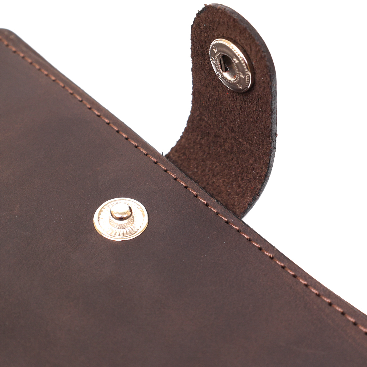 Вінтажний матовий шкіряний тревел-кейс Shvigel Коричневий