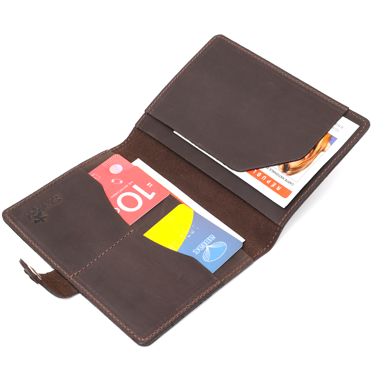 Вінтажний матовий шкіряний тревел-кейс Shvigel Коричневий