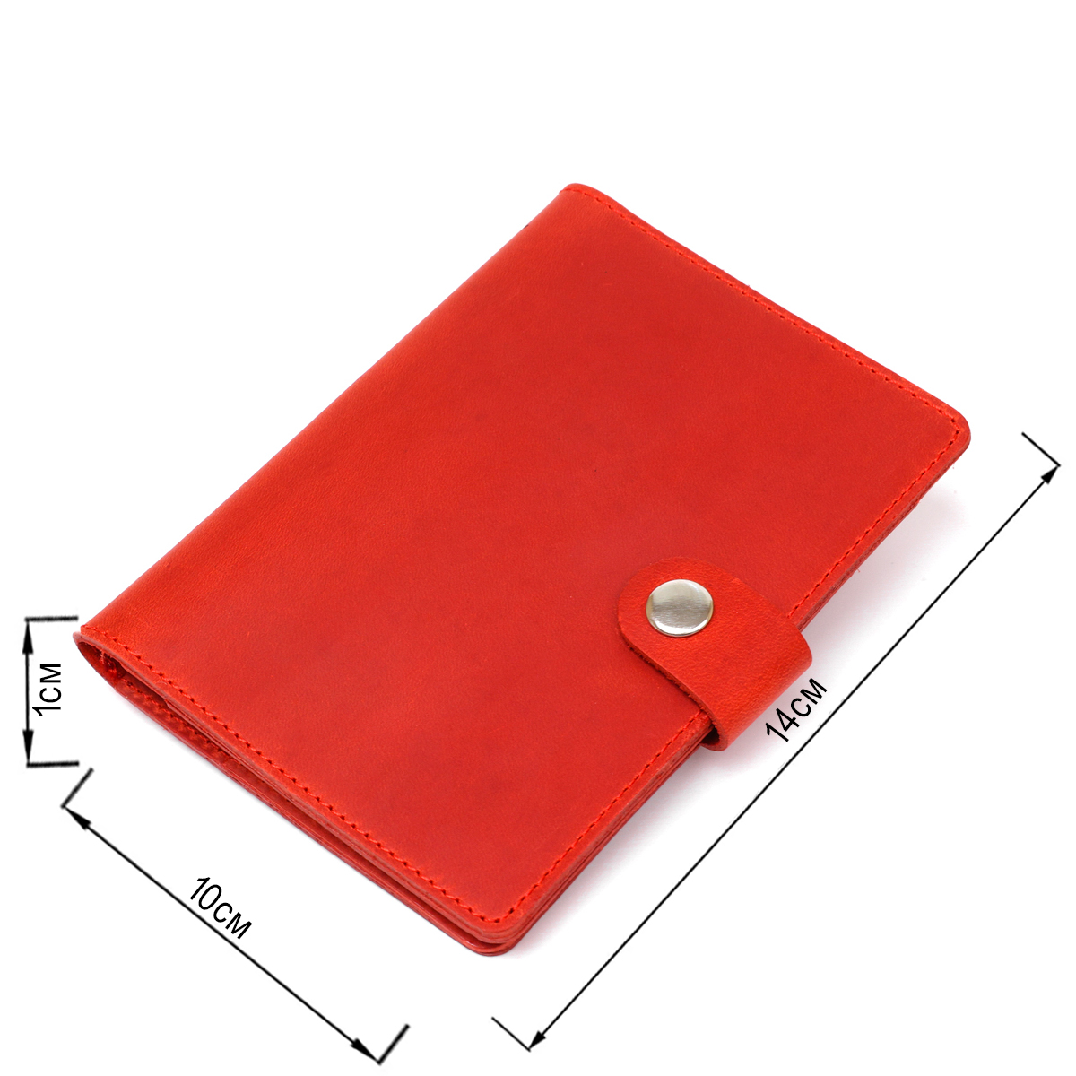 Стильный матовый кожаный тревел-кейс Shvigel Красный