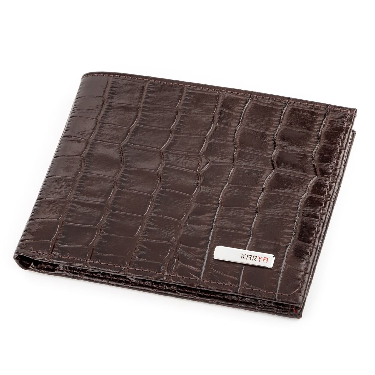Портмоне чоловіче KARYA шкіряне Коричневе