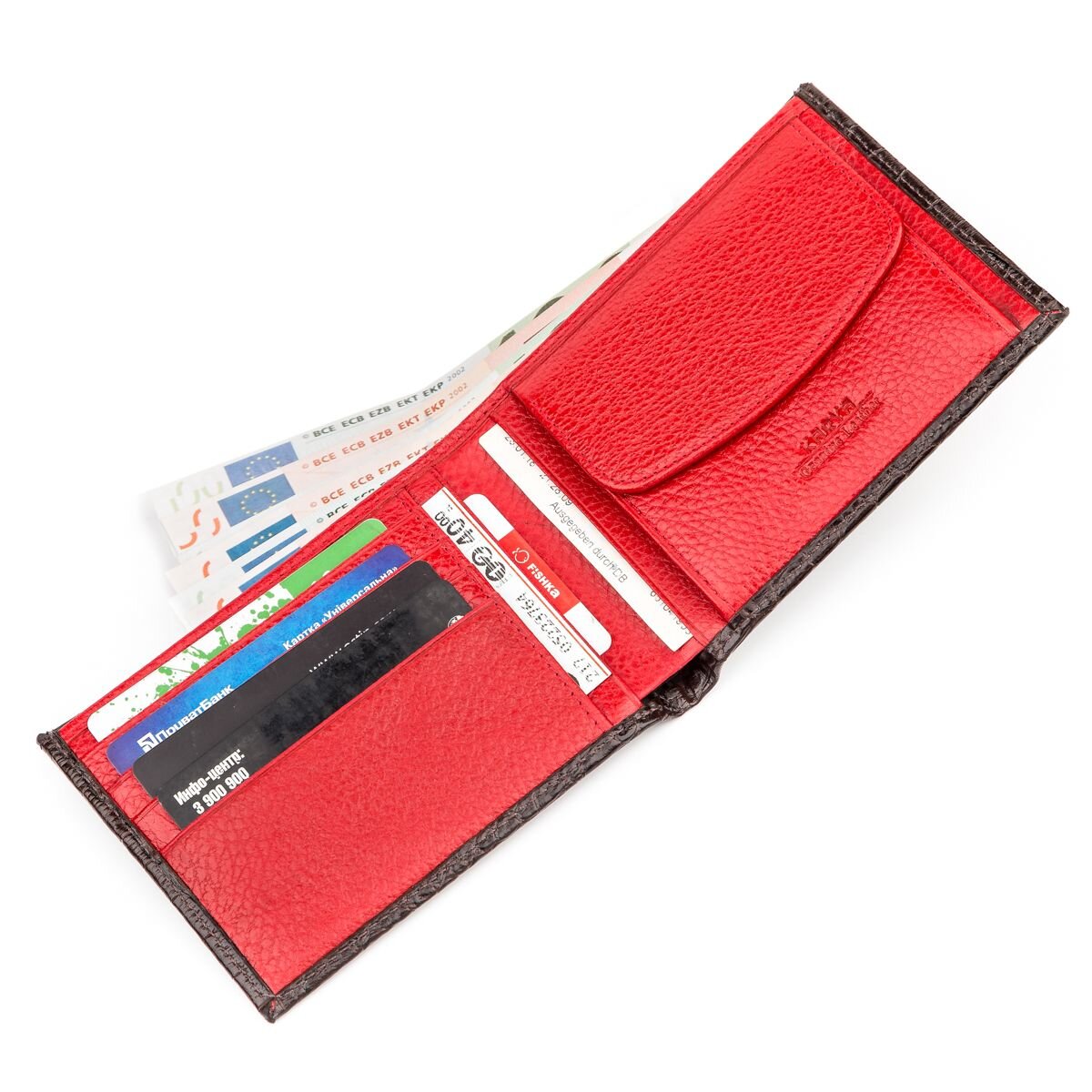 Портмоне чоловіче KARYA шкіряне Коричневе