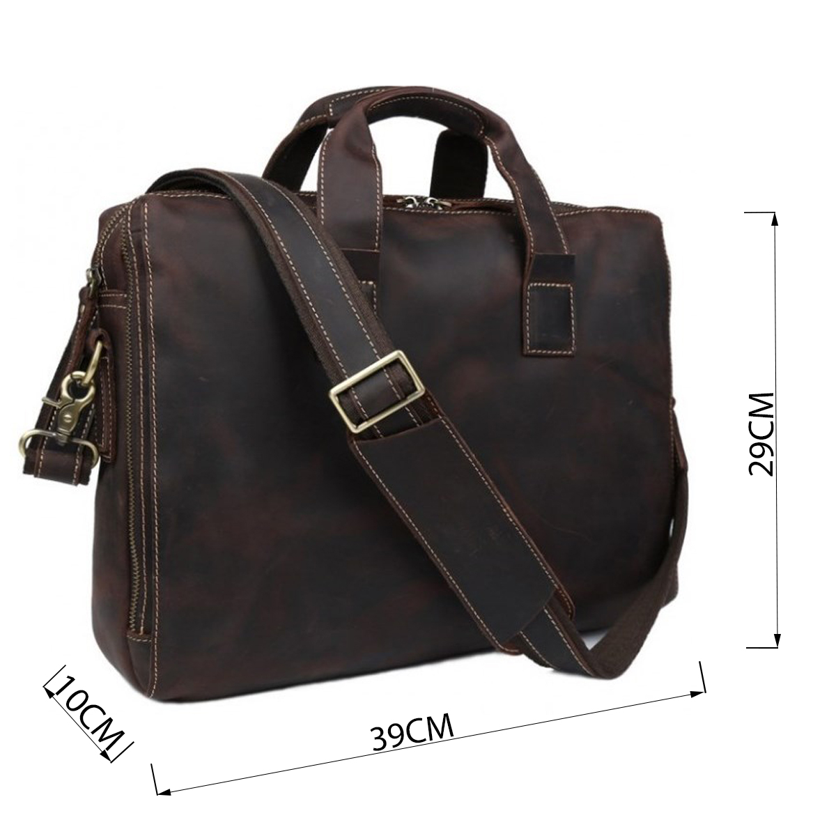 Сумка Vintage з вінтажної шкіри Коричнева