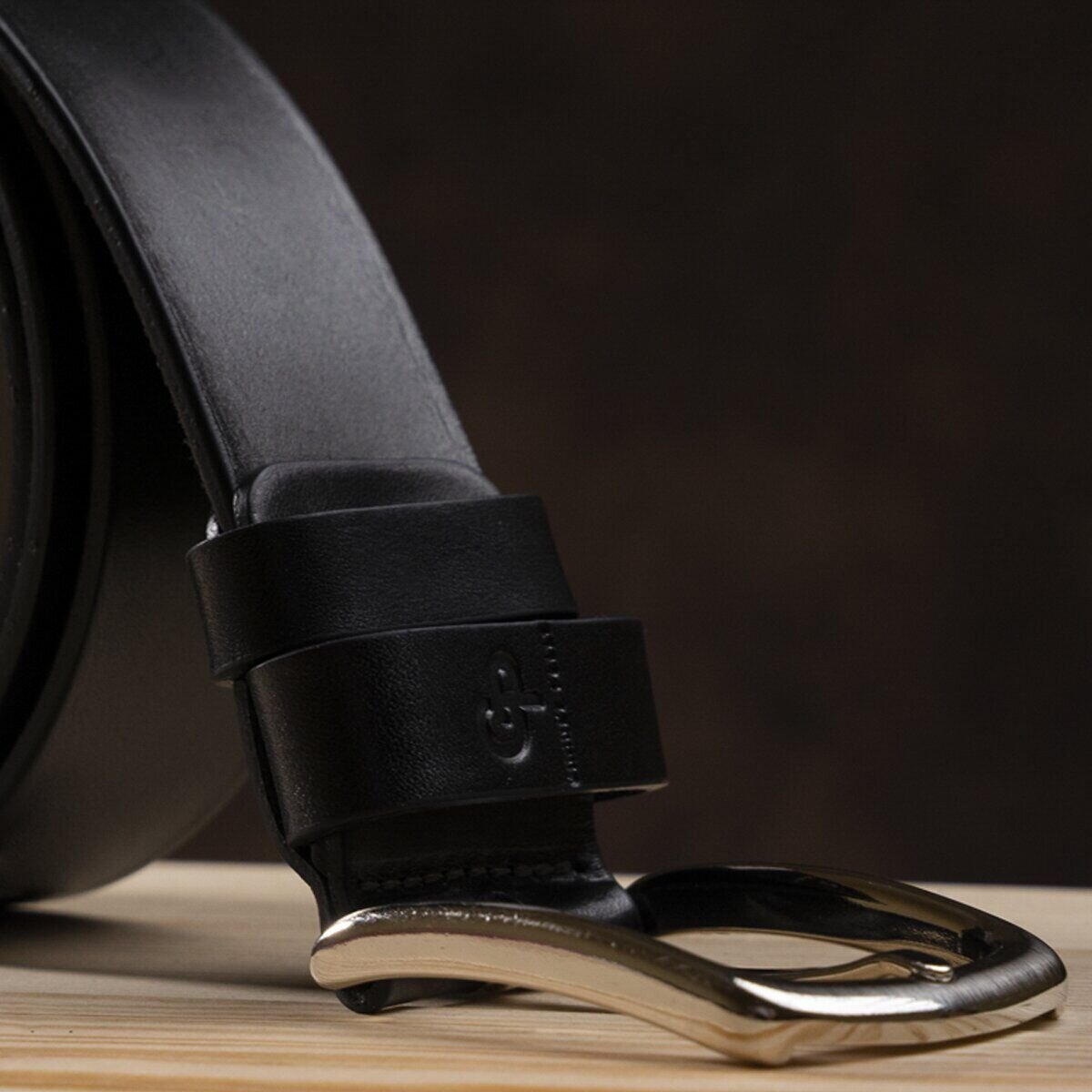 Ремень мужской GRANDE PELLE джинсовый Черный