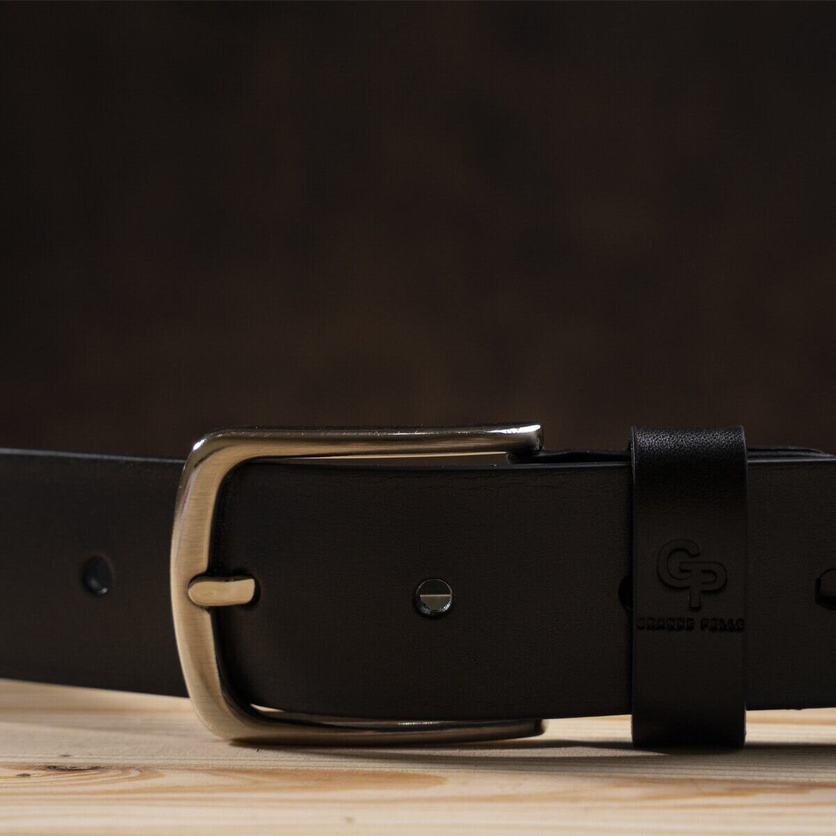 Ремень мужской GRANDE PELLE джинсовый Черный