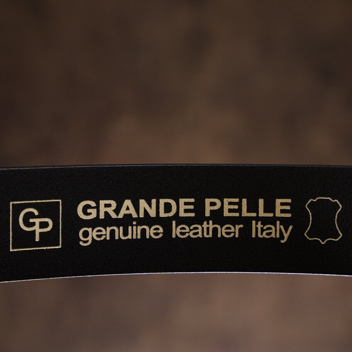 Ремінь чоловічий GRANDE PELLE шкіра Чорний
