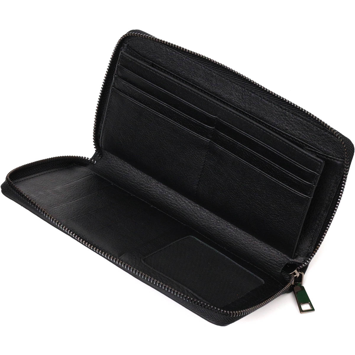 Удобный мужской клатч с одним отделением из натуральной кожи BOND Черный