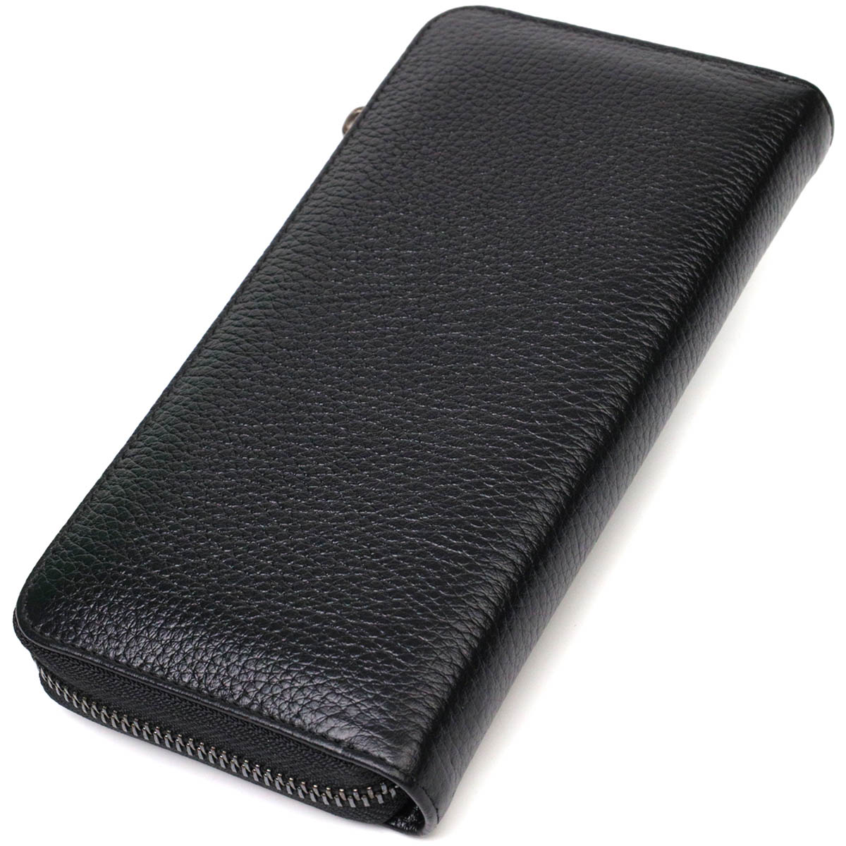 Чудовий жіночий гаманець із натуральної зернистої шкіри BOND Чорний