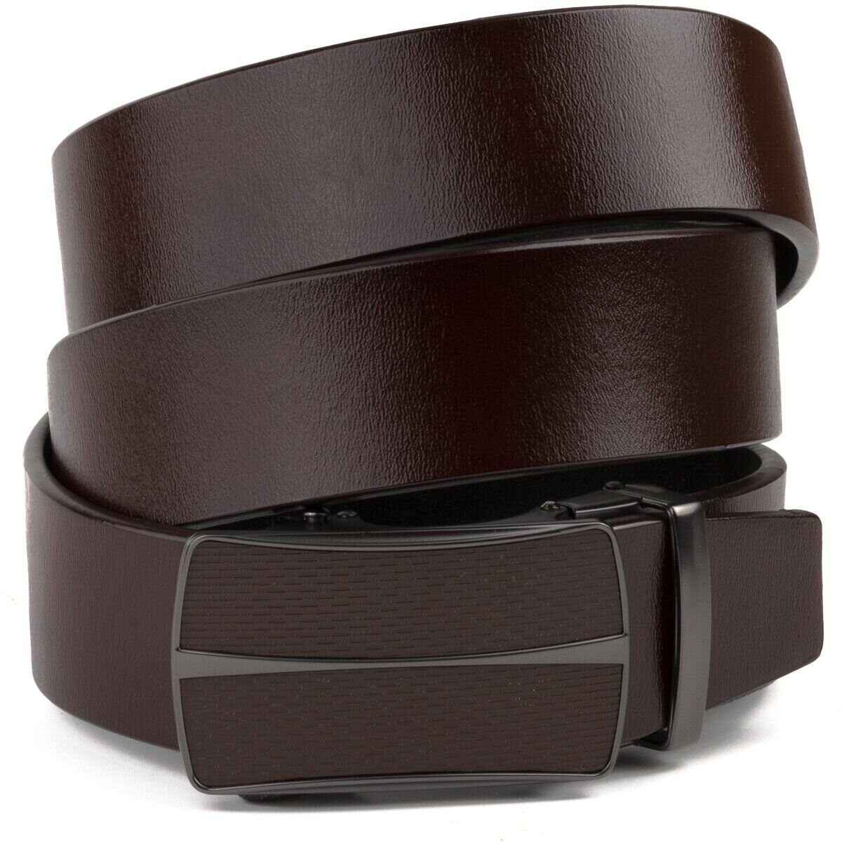 Ремень мужской с автоматической пряжкой Vintage Коричневый