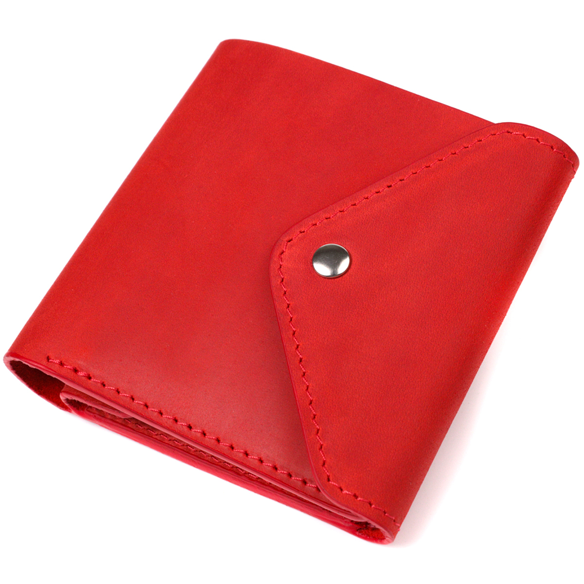 Кошелек для женщин из матовой натуральной кожи GRANDE PELLE Красный