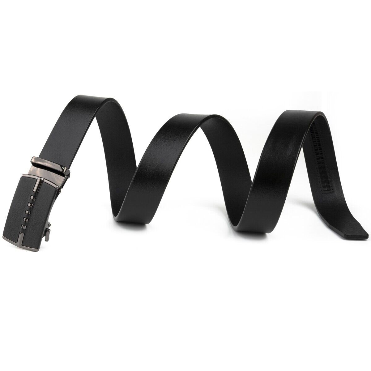 Ремінь чоловічий з пряжкою автомат матовою Vintage Чорний