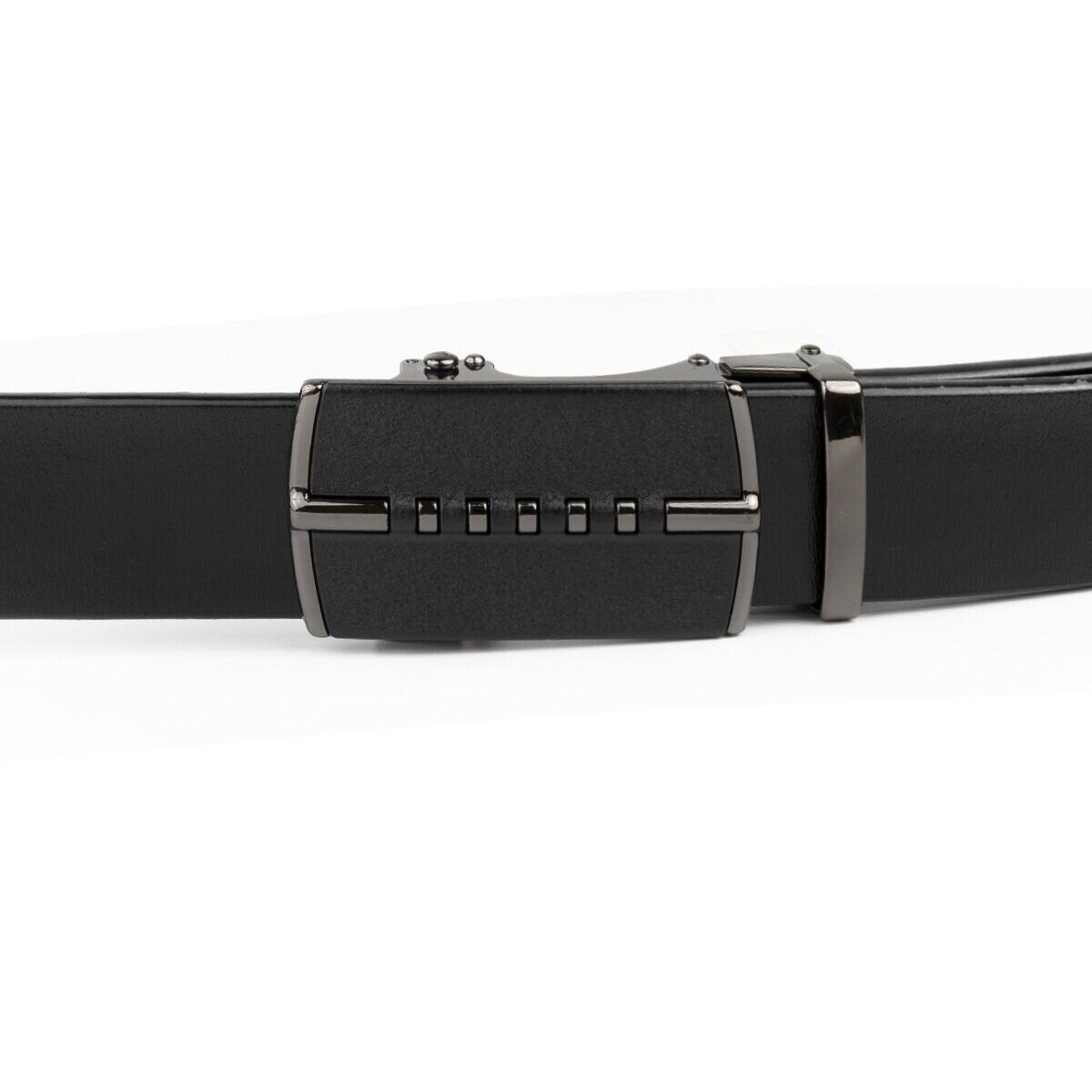 Ремінь чоловічий з пряжкою автомат матовою Vintage Чорний