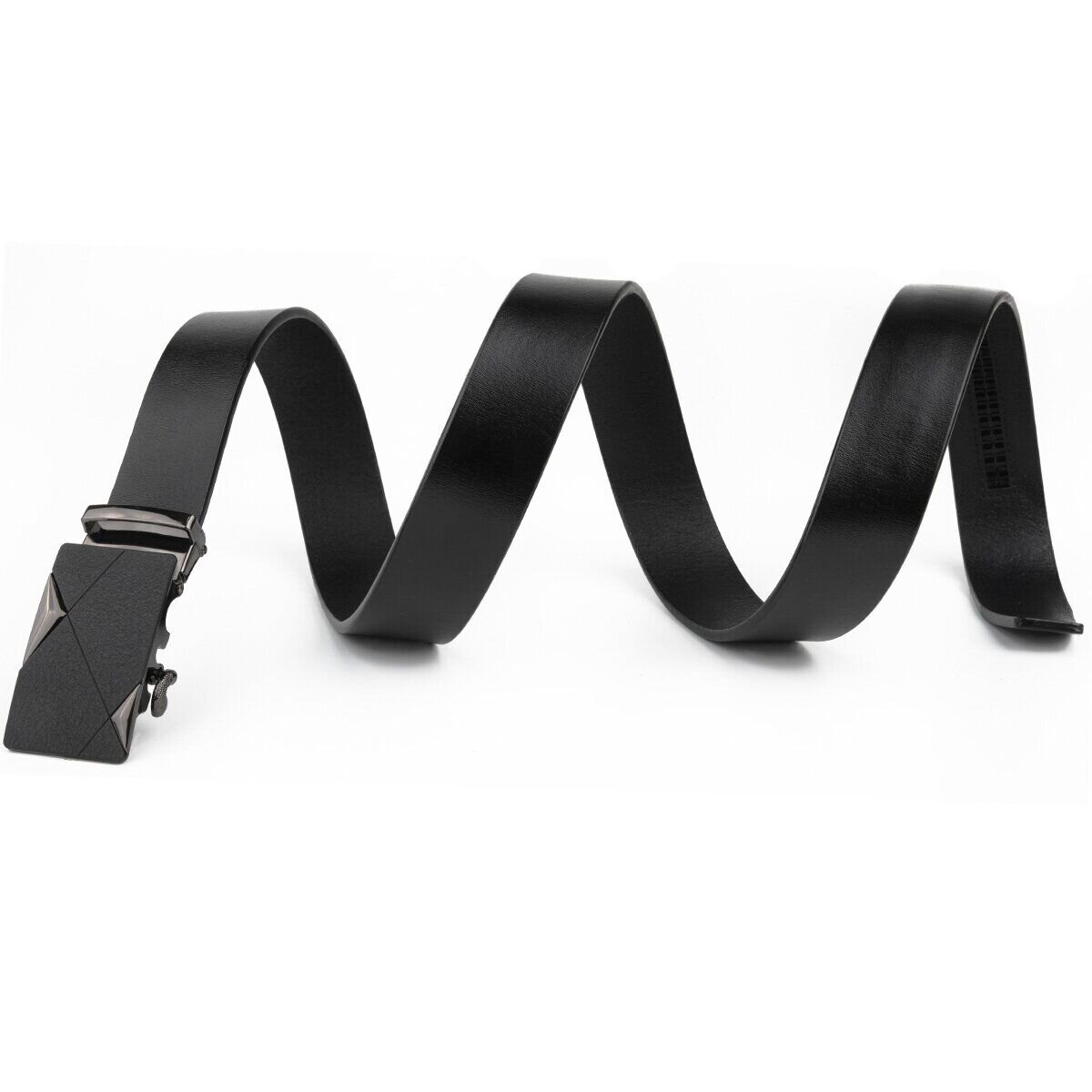 Ремень мужской с пряжкой автомат матовой Vintage Черный