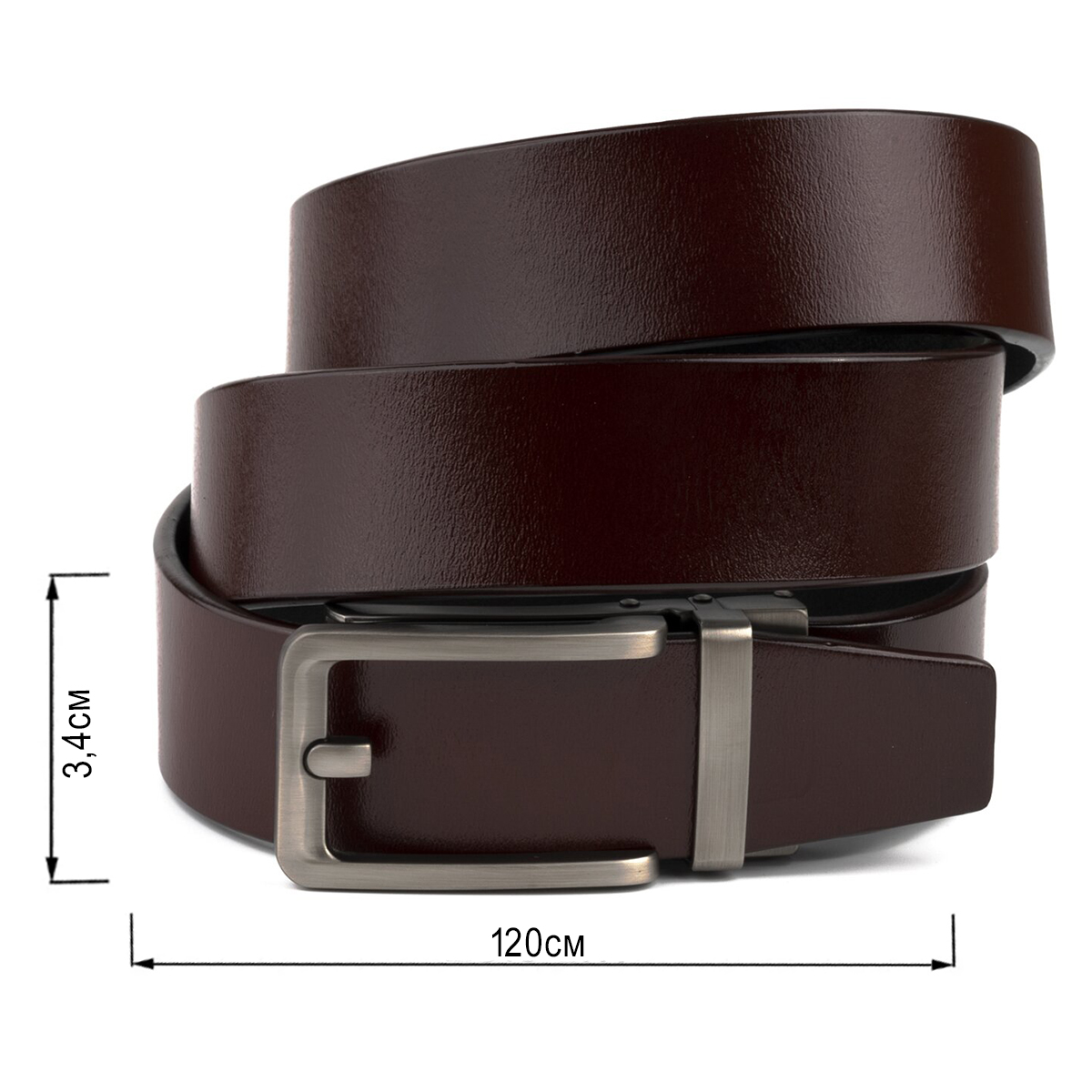 Ремінь чоловічий зі стильною пряжкою Vintage Коричневий
