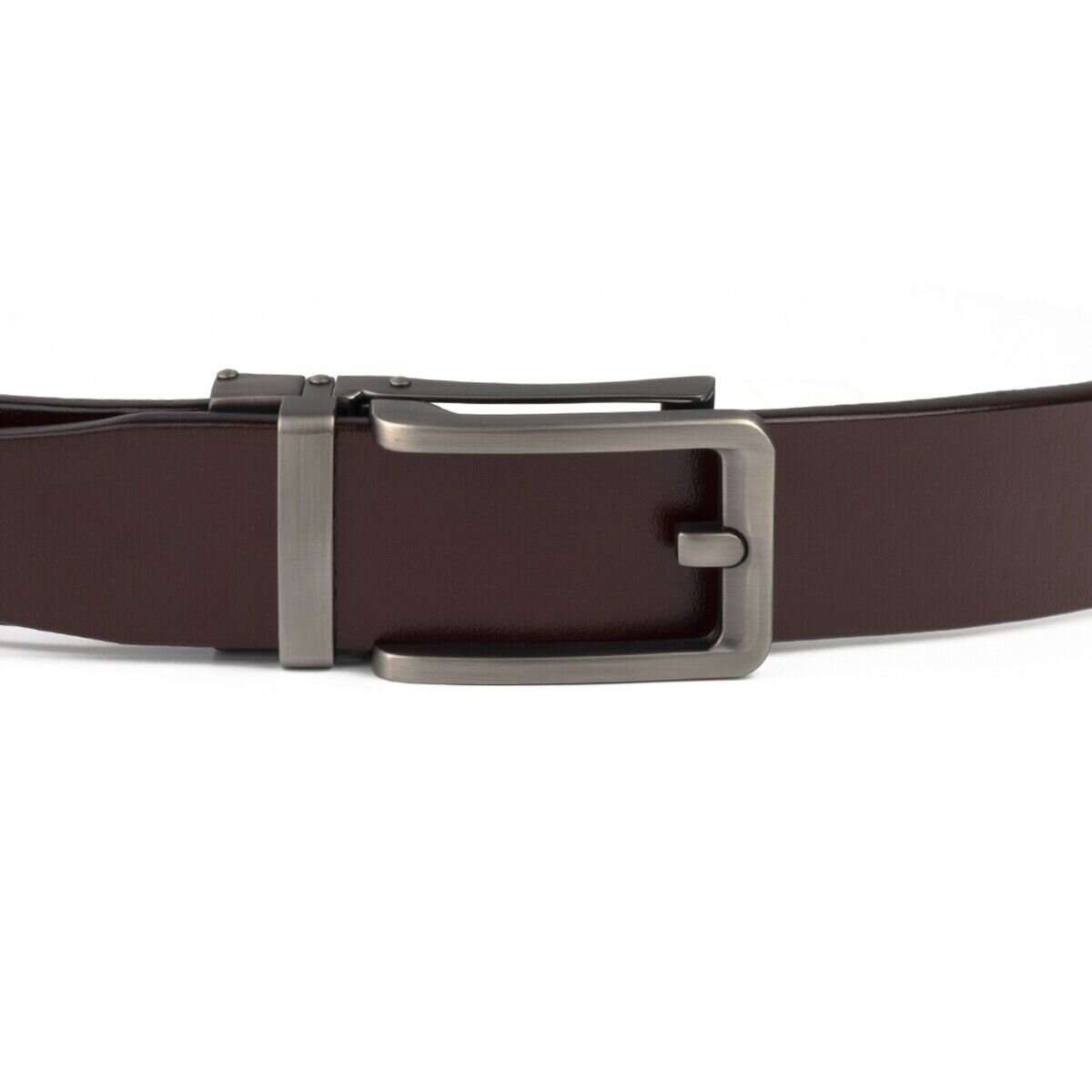 Ремінь чоловічий зі стильною пряжкою Vintage Коричневий