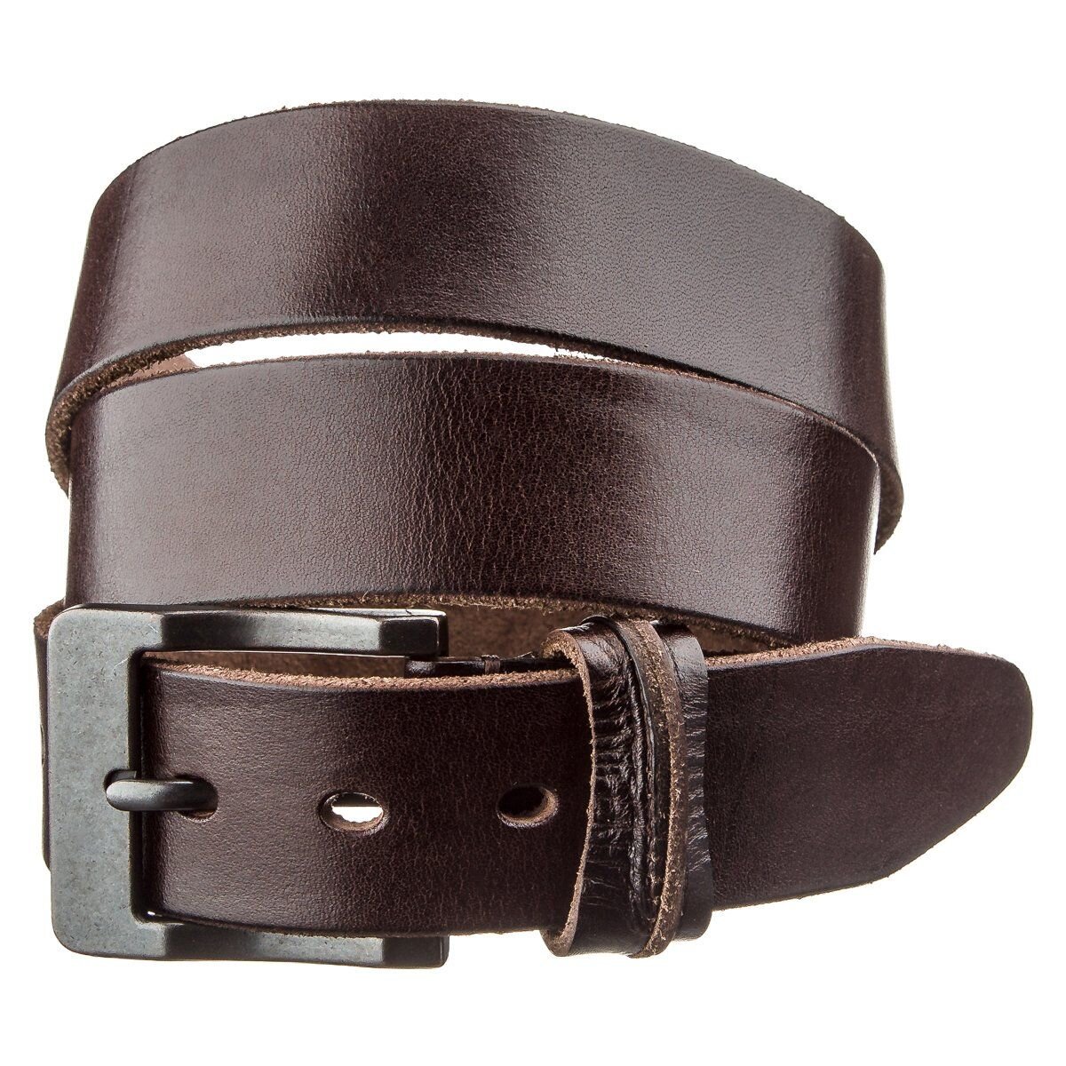 Ремінь з масивною пряжкою Vintage Коричневий