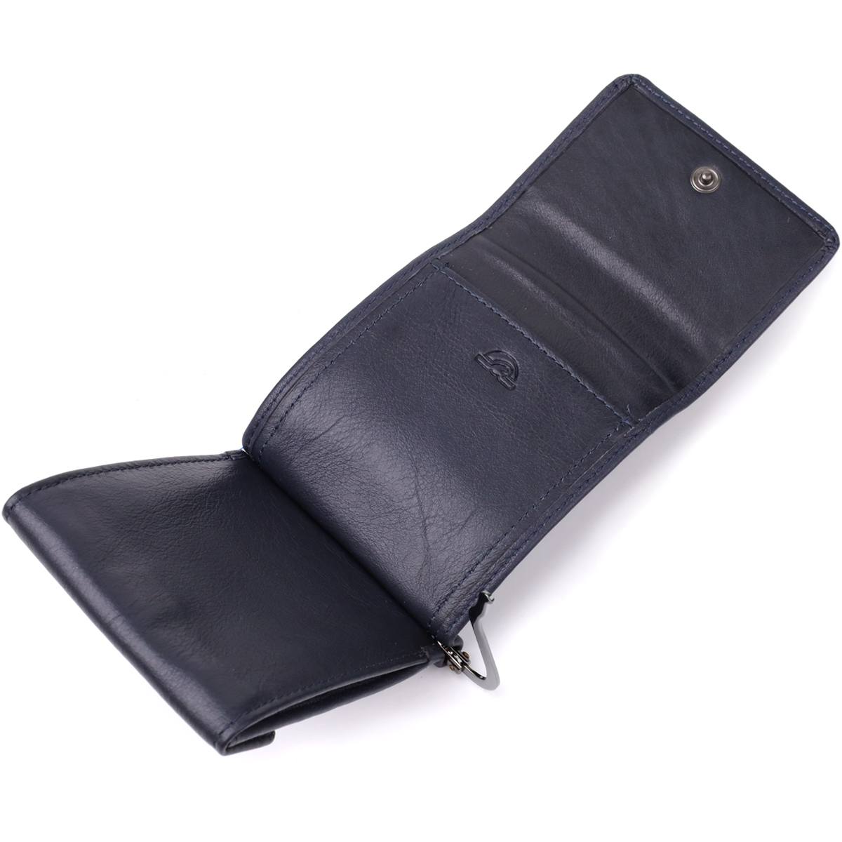 Вертикальный мужской зажим из зернистой натуральной кожи Tony Perotti _ ( navy) Синий